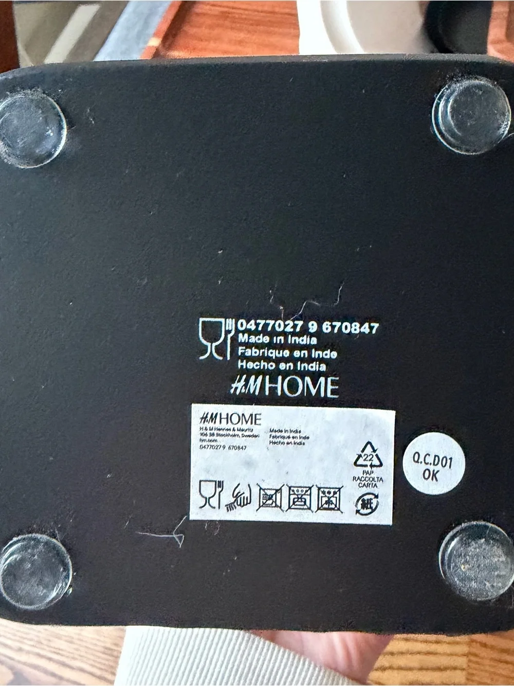 H&M Home Black Metal Wire Basket